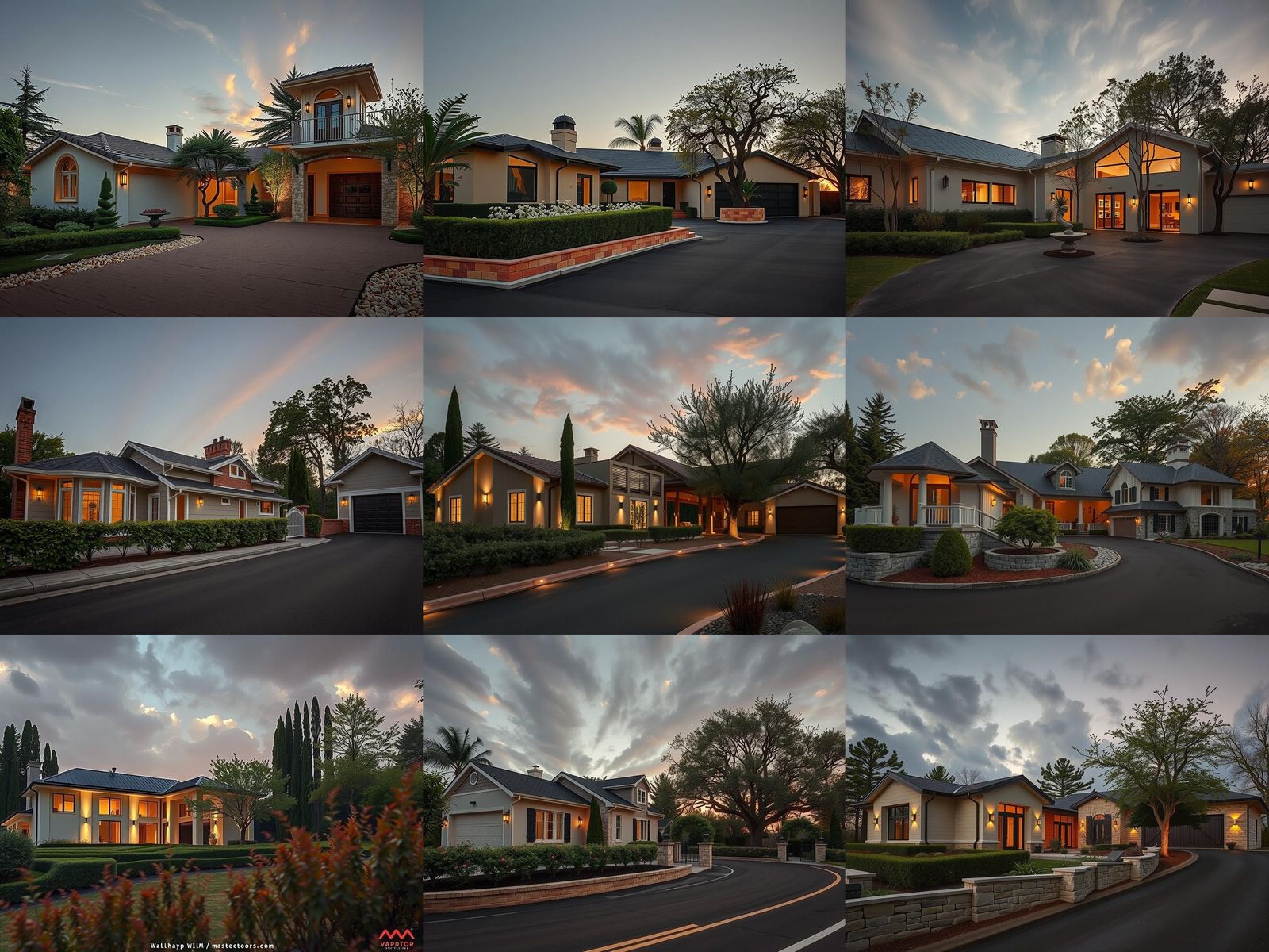 Gabled-Roof Villa: Cinematic Film Still