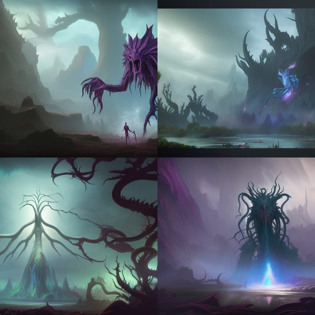 Magic The Gathering Eldrazi: Detailed Matte Painting