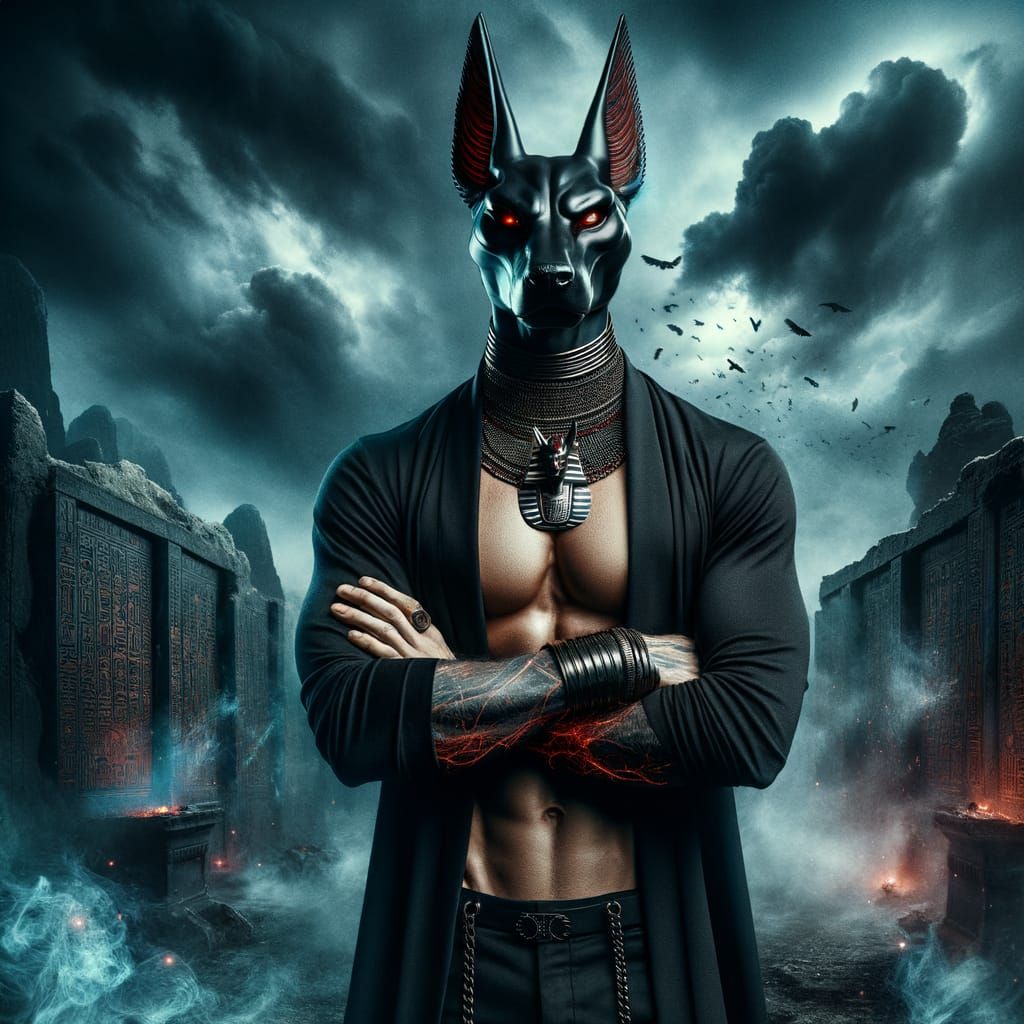 Anubis in a Modern Gothic Setting