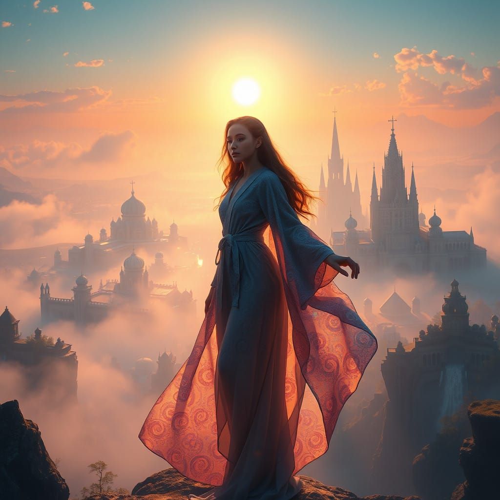 Ethereal Dawn Goddess Inspires Hope and Possibility