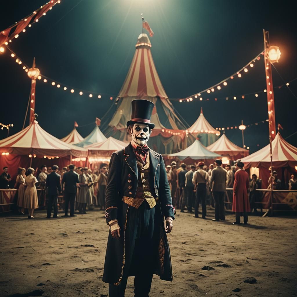 Dramatic Circus Scene in Cinematic Style