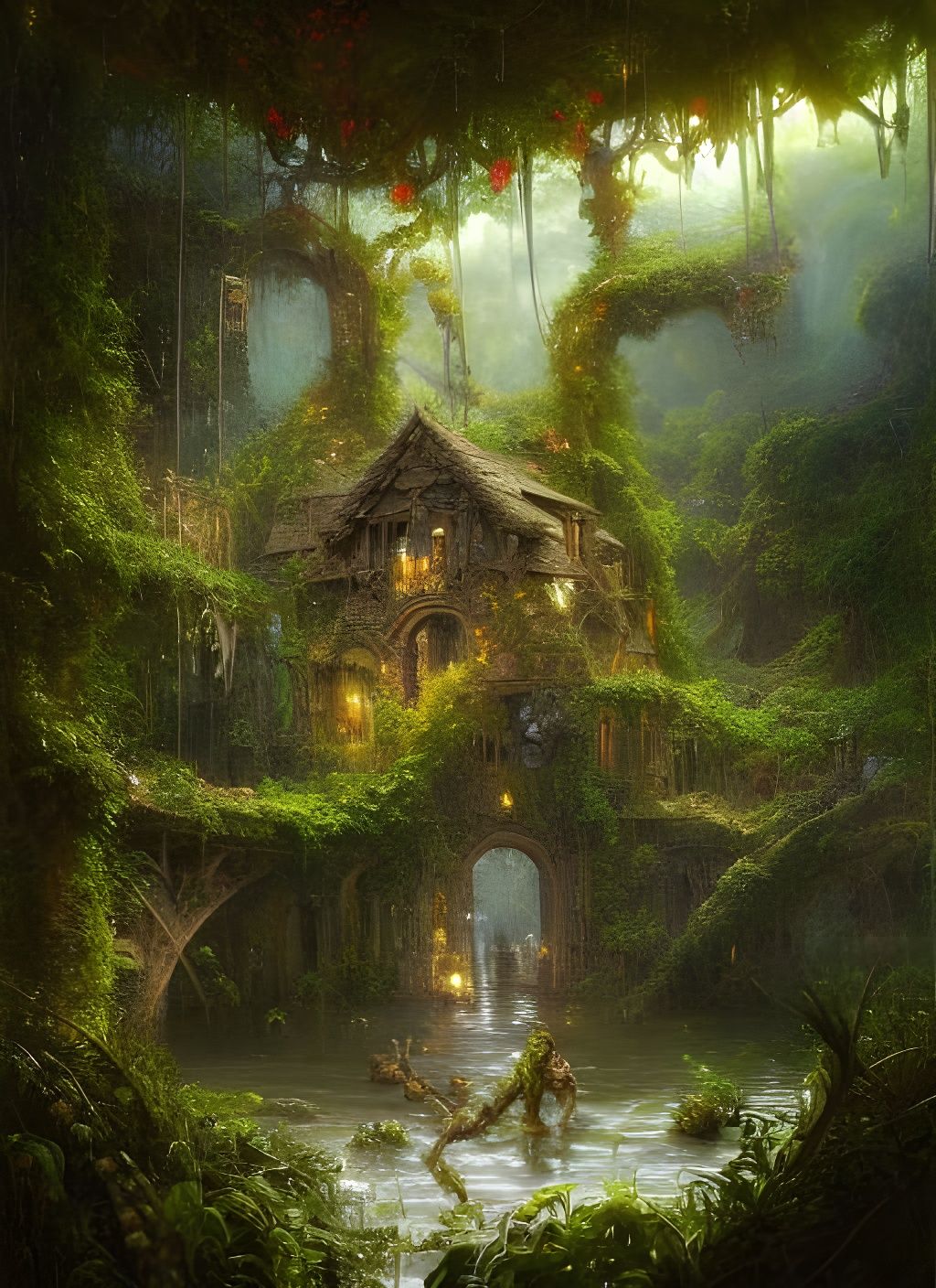 Medieval Jungle Village on Wondrous Lake