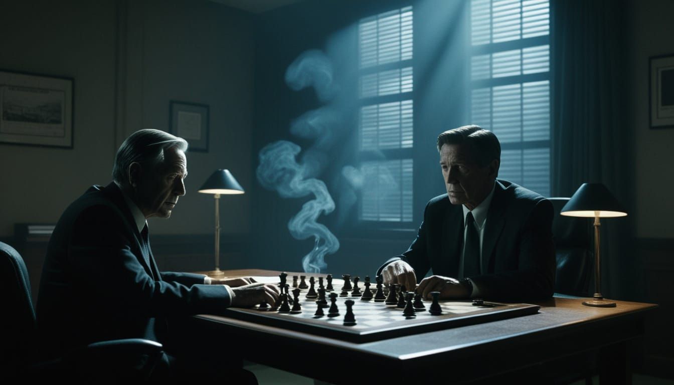 Smoking Man & MIB Agent in Smoky Office