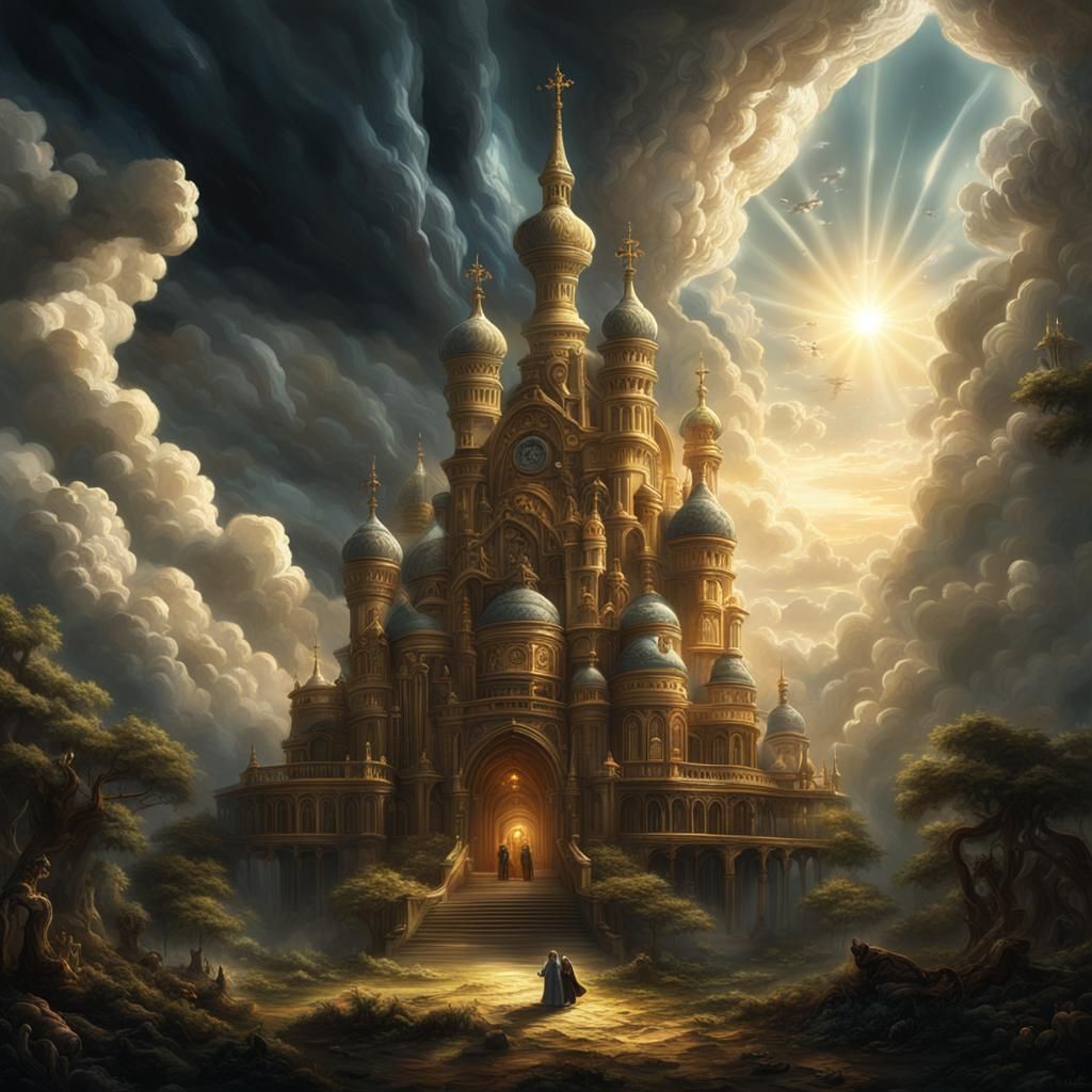 Hyperdetailed Spaceship in Divine Sunshine