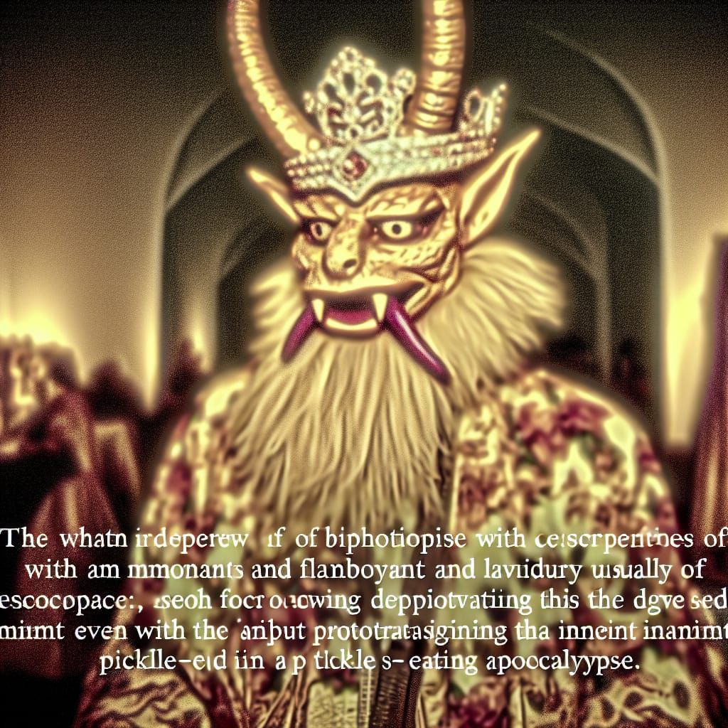 Baphomet Dressed in Drag for The Pickle Eating Apocalypse