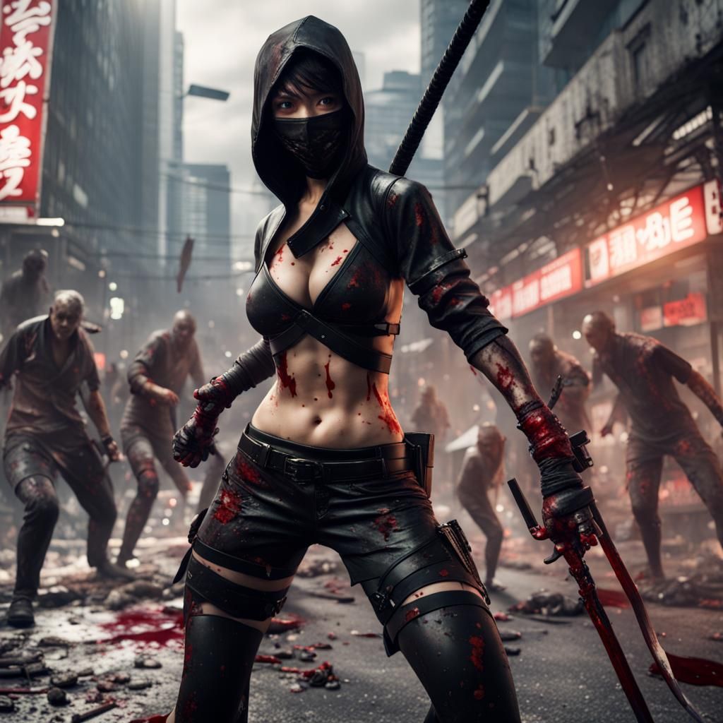 Ninja Assassin vs Zombies in Apocalyptic Tokyo
