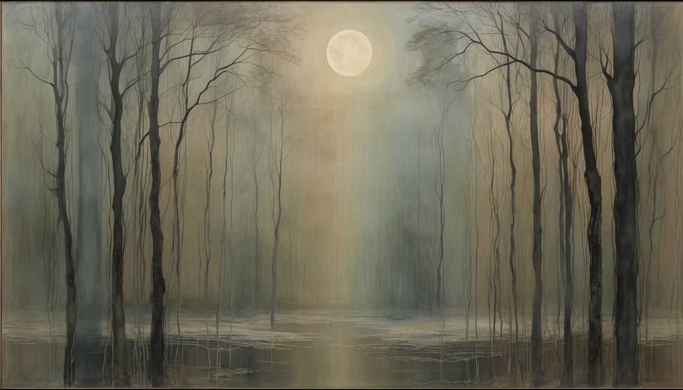 Ethereal Veil Between Mystic Forest and Dream World