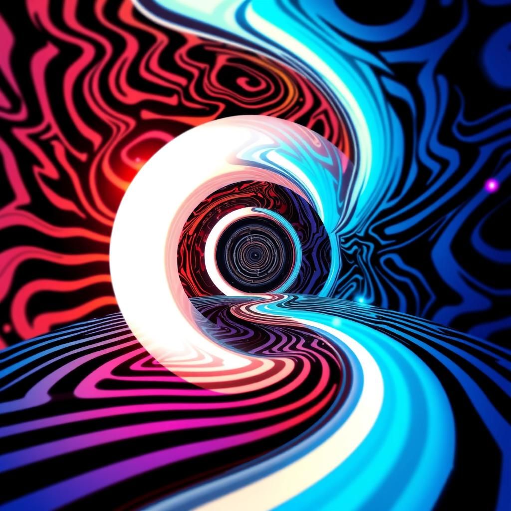 Hypnotic Abstract Spiral Artwork