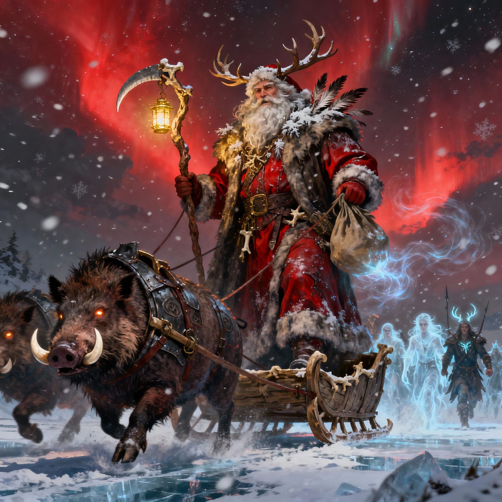 Ancient Godlike Santa Leads Mythic Winter Hunt