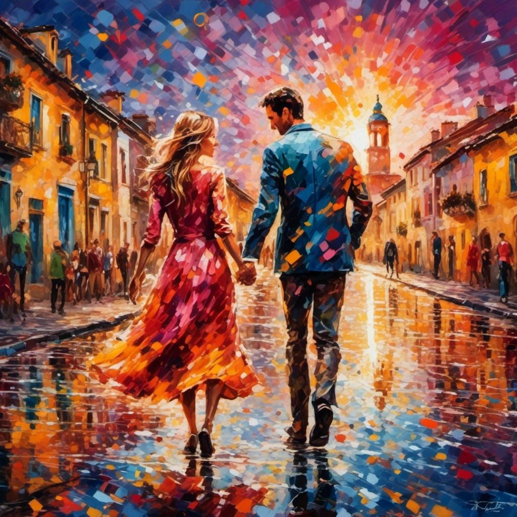 <lora:Fantasy in Oil:1.0> A romantic couple