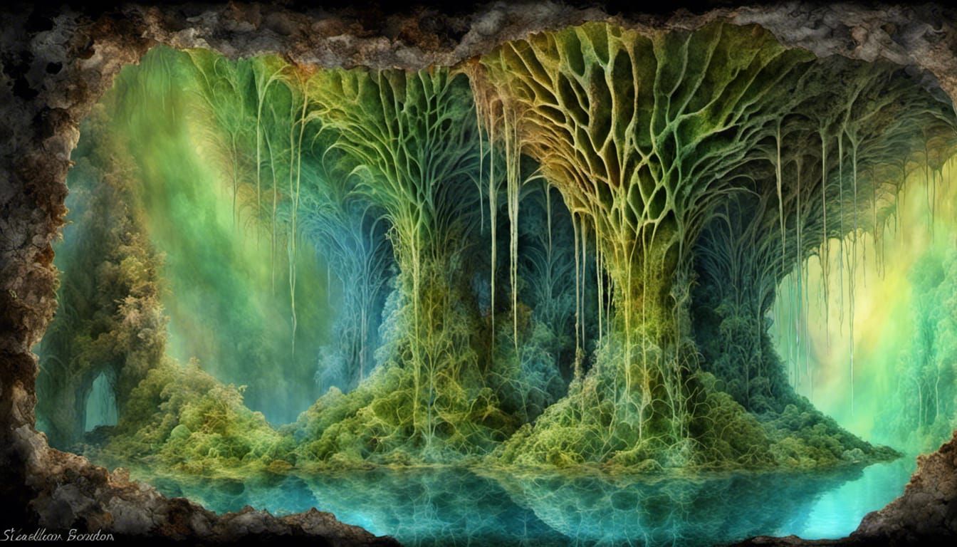 Alien Cave Castle with Fractal Details in HDR