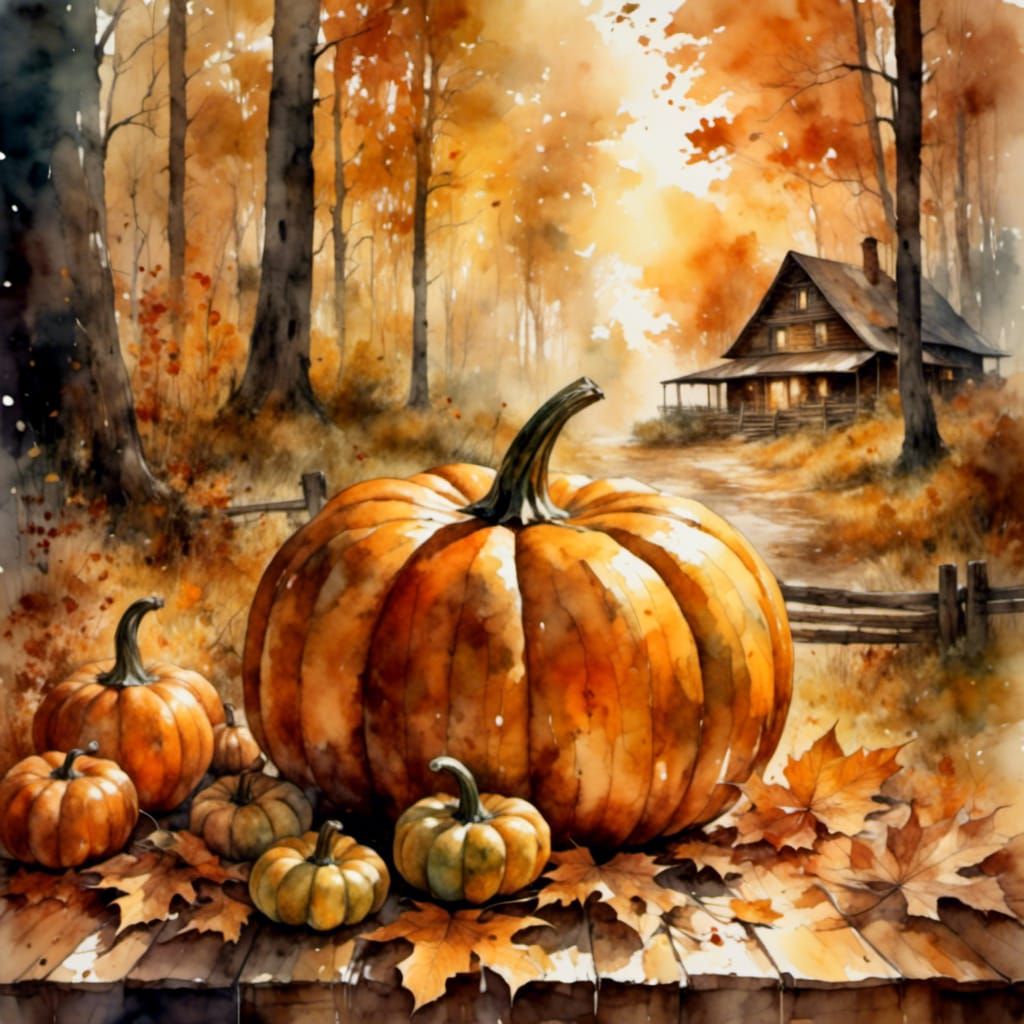 Autumnal Still Life in Impressionist Style