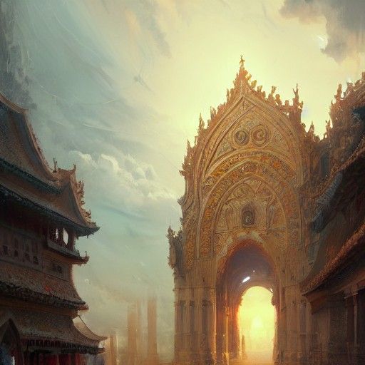 Heaven's Gates: Photorealistic Digital Painting