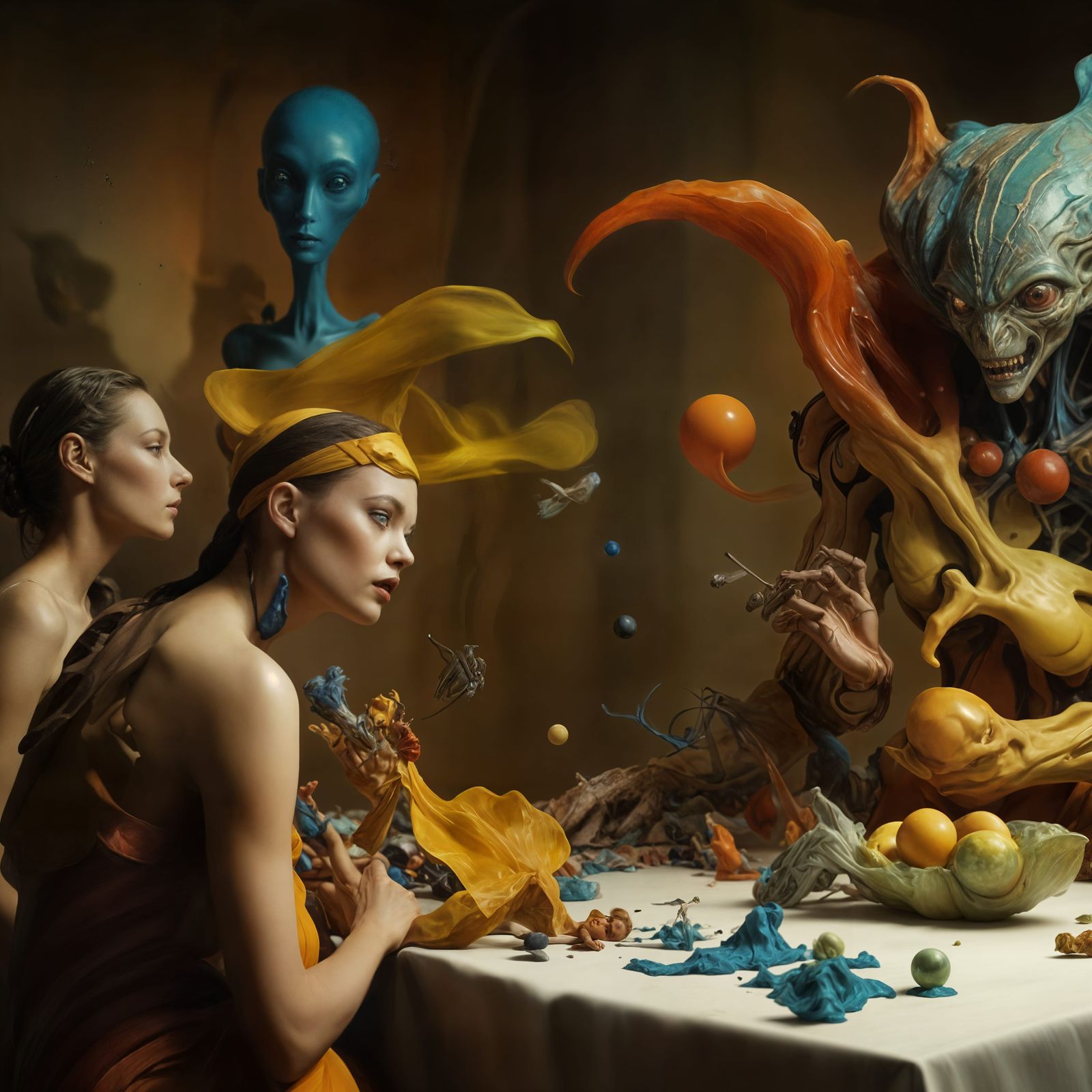 he built a sculpture with odds-and-ends and then took great pleasure in smashing it to bits...