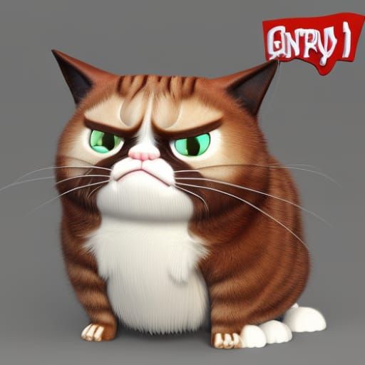 Grumpy Cat Celebrates Birthday in Pixar 3D Style