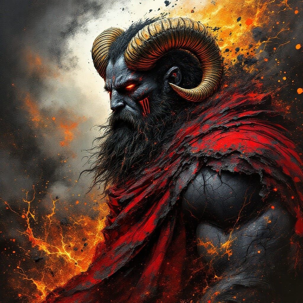 Gigantic Titan Emerge from Crimson Storm