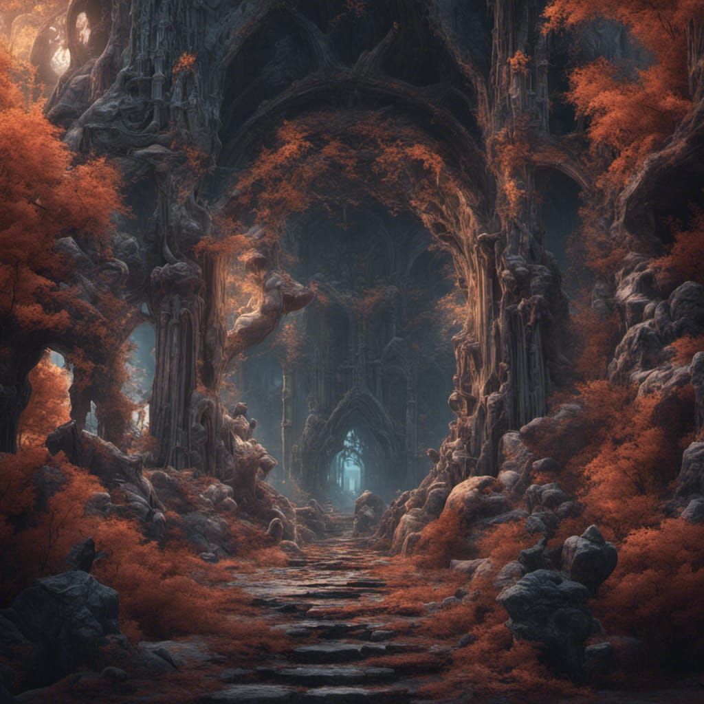 Fantastical Matte Painting with Deep Color