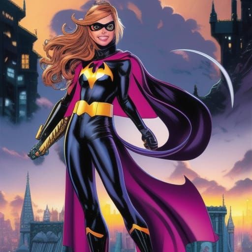 Batgirl in Thomas Kinkade Style