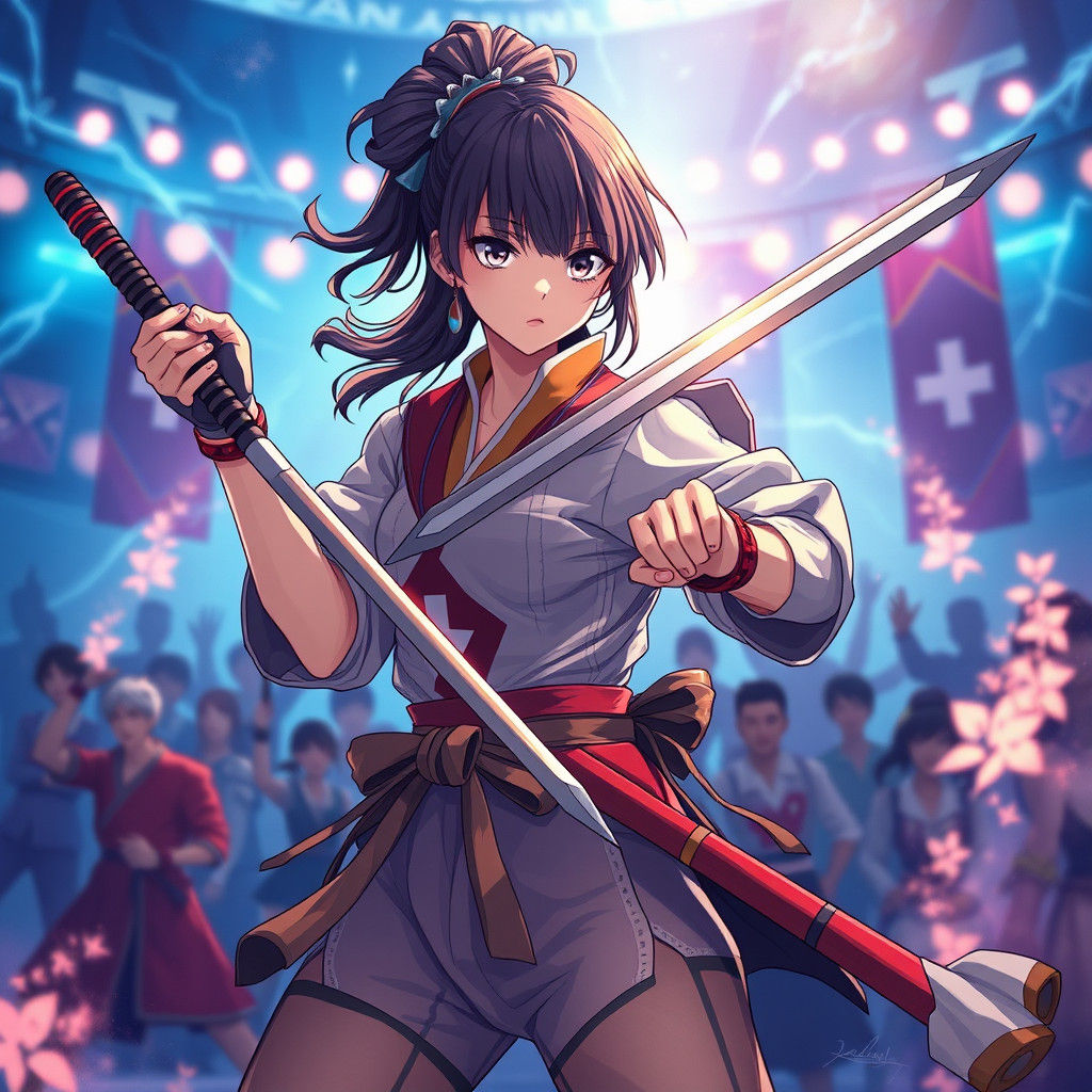 Swiss Fighter Girl in Manga Style Tournament