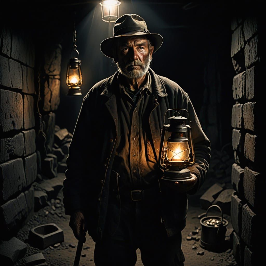 Gritty Rembrandt-Inspired Portrait of a Weathered Coal Miner