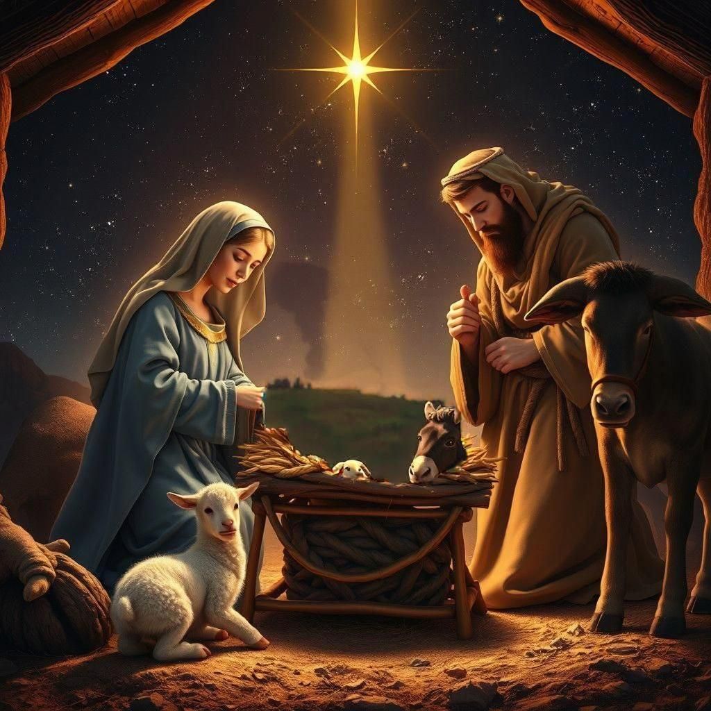 Nativity Scene: Humble and Intimate Matte Painting