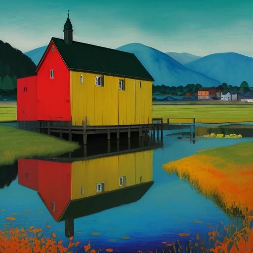 Girl on Dock: Figurative Expressionist Oil Painting