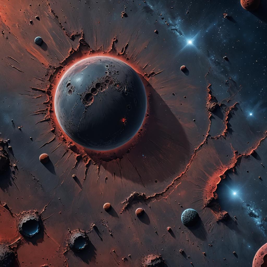 Red and Black Planet Fantasy Concept Art