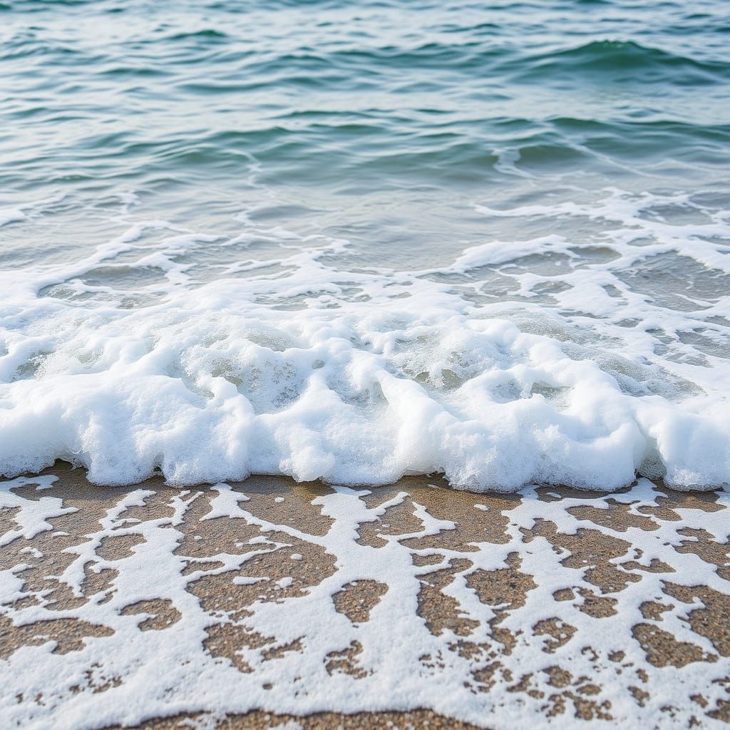 Tranquil Turquoise Waves Meet Sandy Shoreline