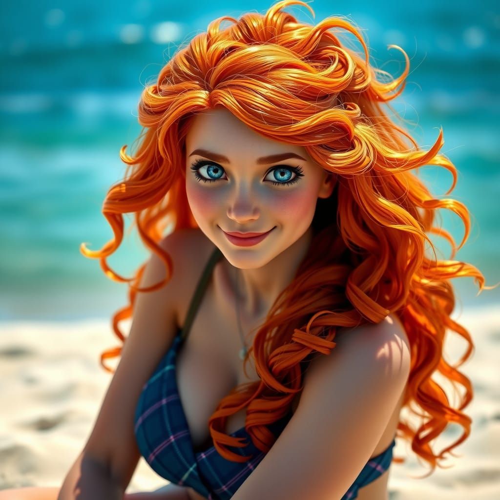 Merida from Brave in Bikini, Summer Portrait
