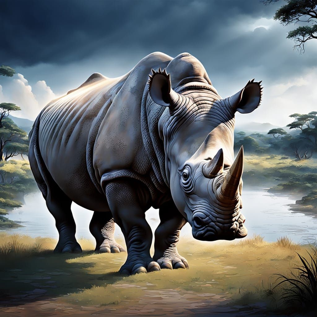 Rhino at Enchanted Watering Hole