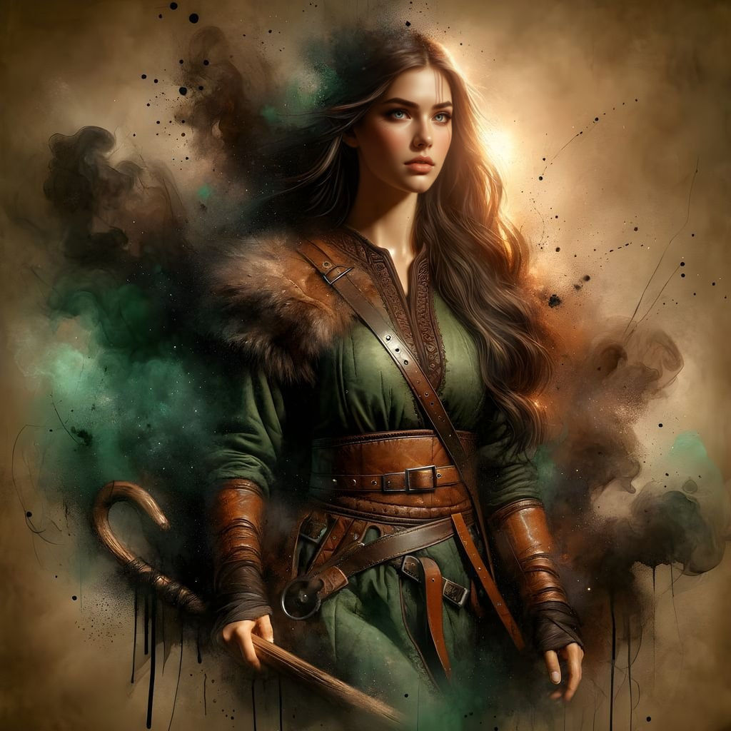 Ethereal Goddess Emerging from the Mist