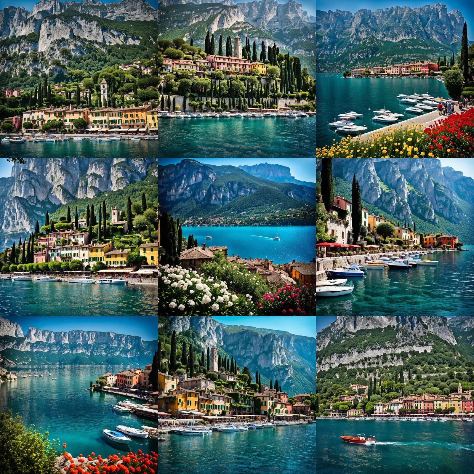 Malcesine, Lake Garda: Italian Lakeside Town on a Sunny Day