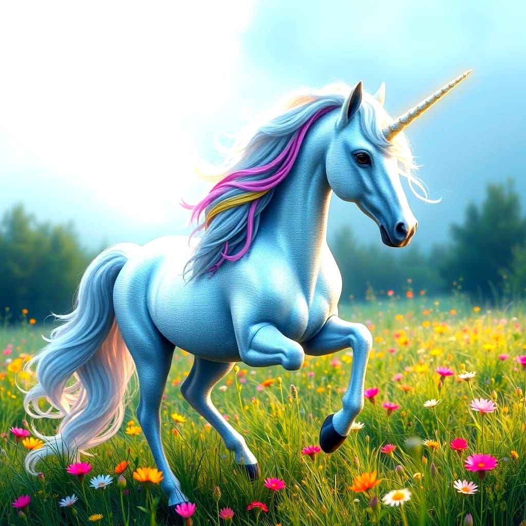Majestic Unicorn in Ethereal Landscapes