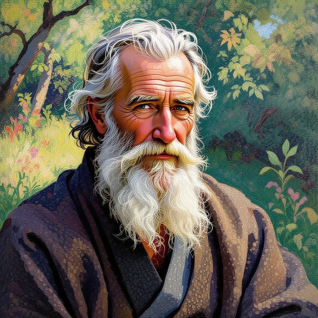 Wisdom Keeper in a Tranquil Landscape