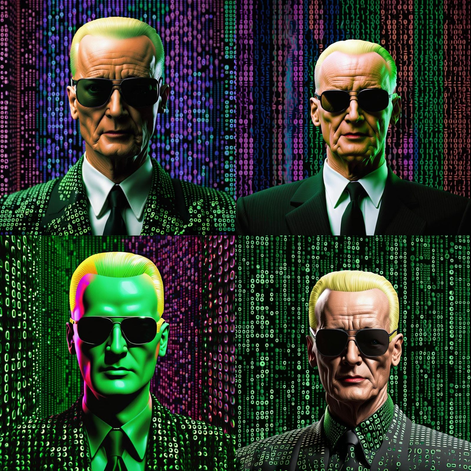 Max Headroom in Binary Code Matrix Dreamscape