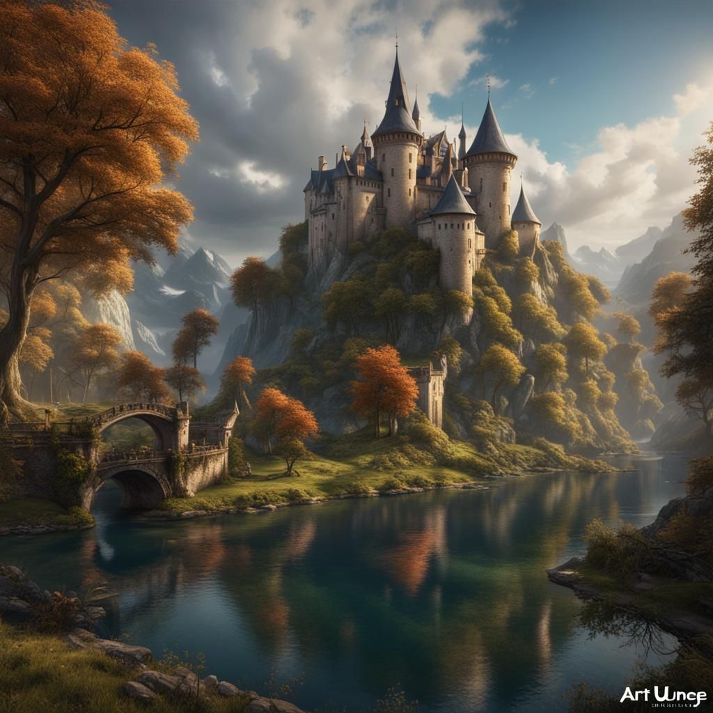 Fantastical 8th Century France: Detailed Matte Painting
