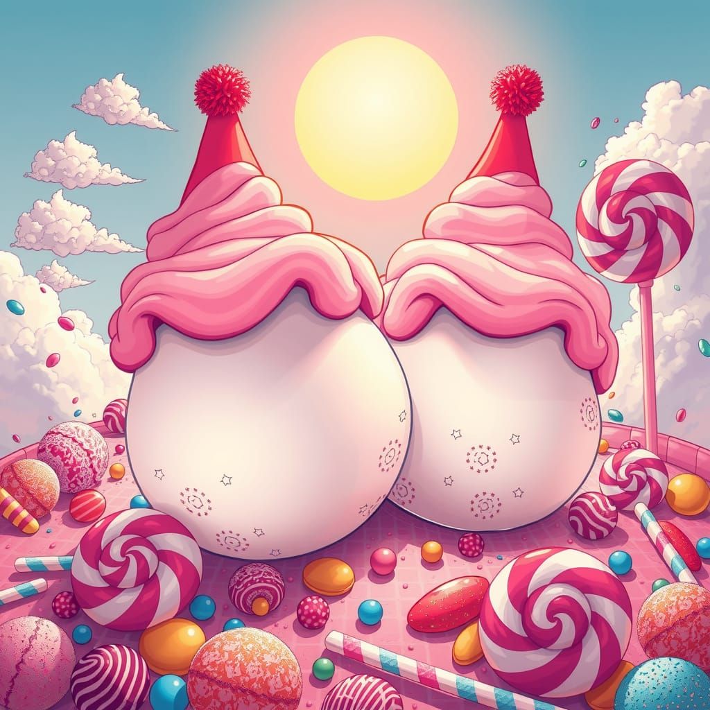 Candy Dreamscape in Murakami and Ryden Style