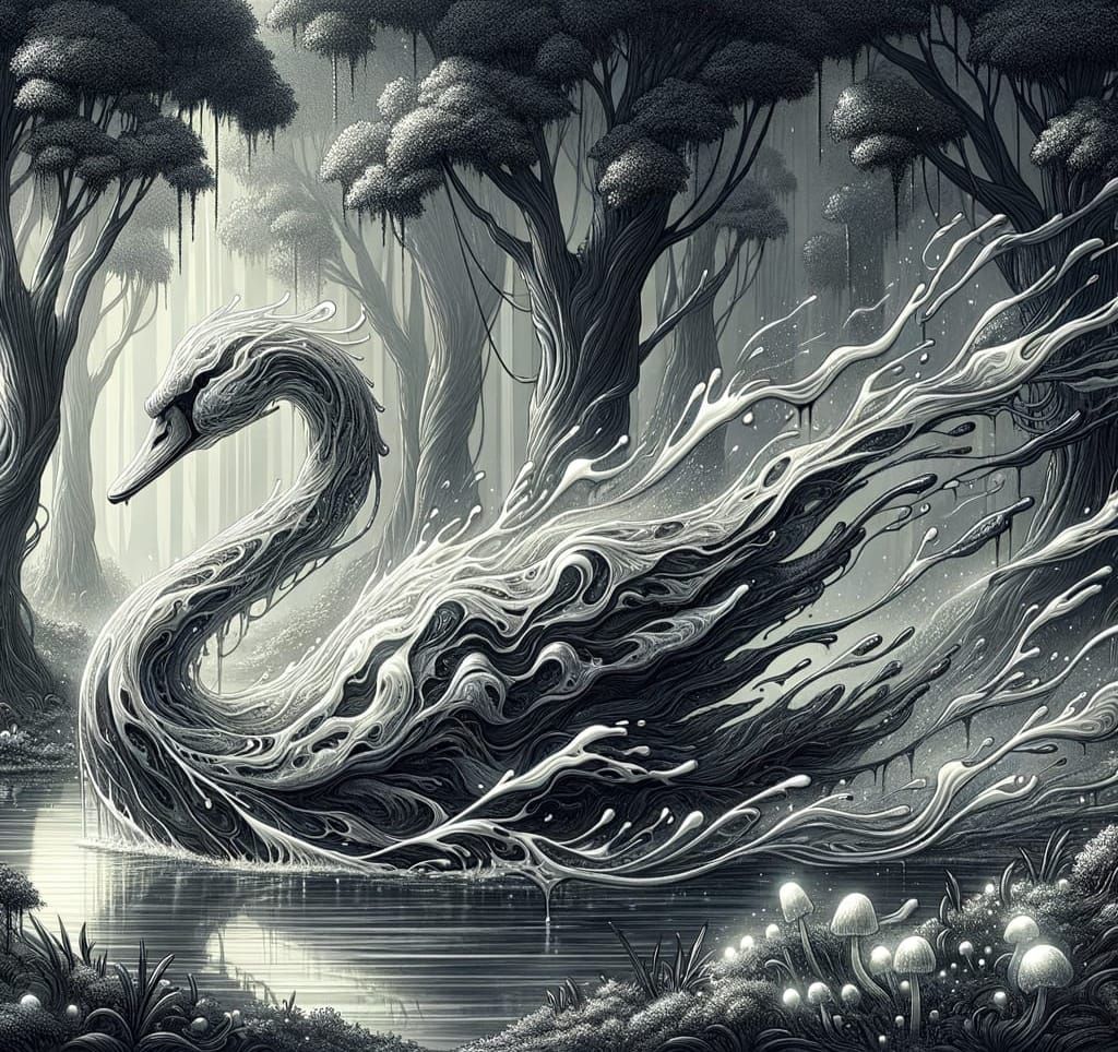 Mercury Swan in Enchanted Forest