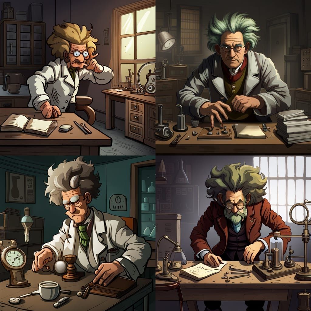 Mad Scientist in Laboratory
