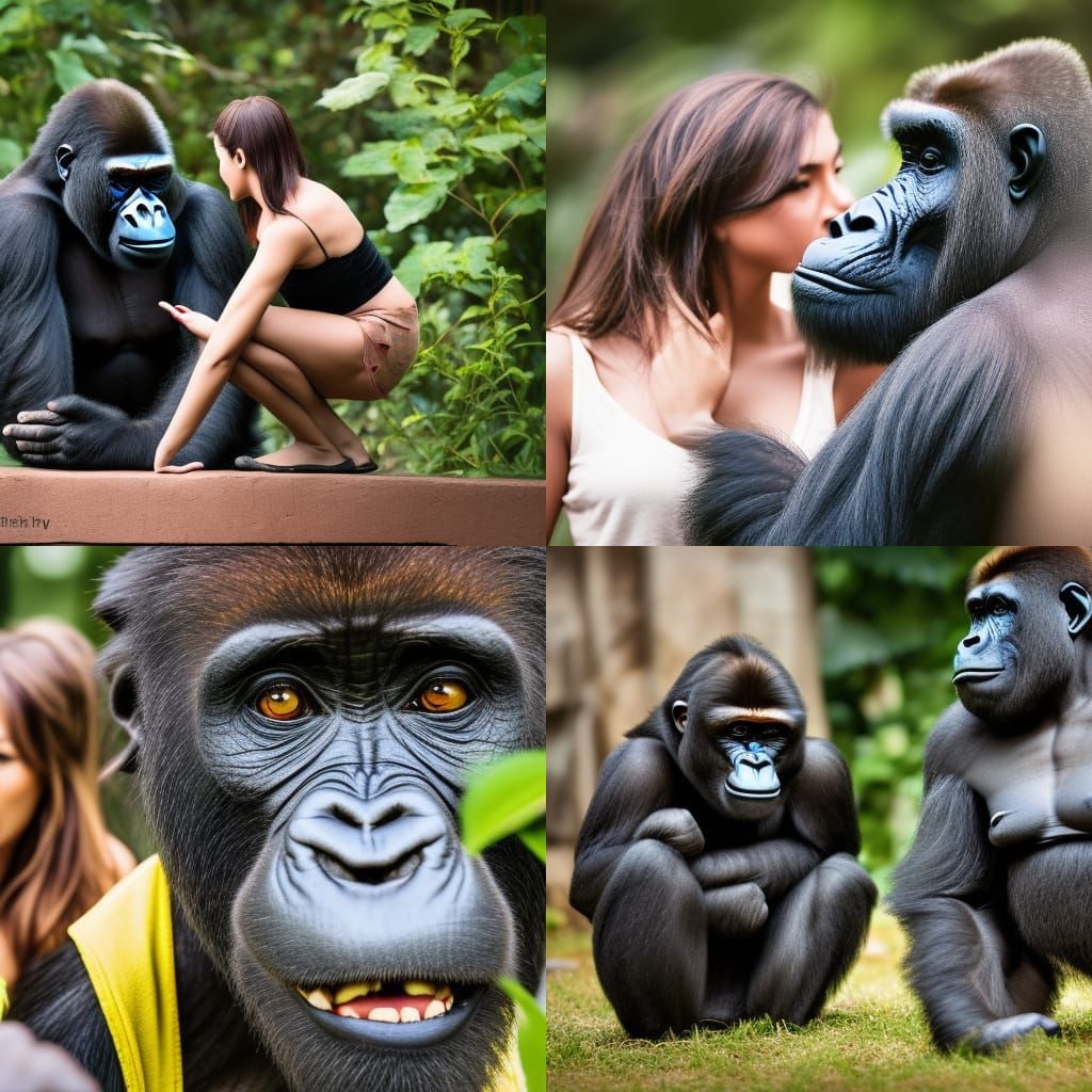 Women and Gorilla: Natural Light Photography