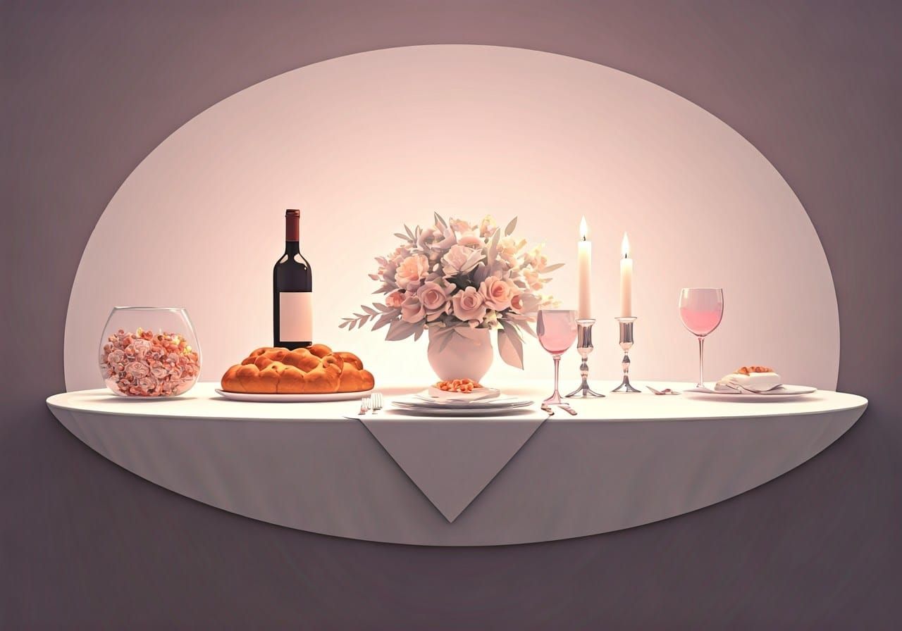 Shabbat Table Setting in Rosenstein Style