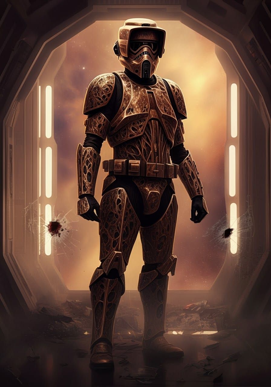 Bronze Scout Trooper in Ornate Armor