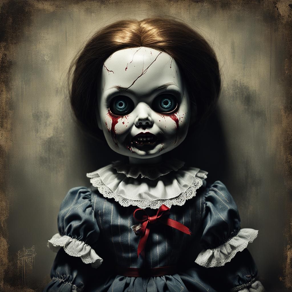 Sinister Creepy Doll, Dark Fantasy Art