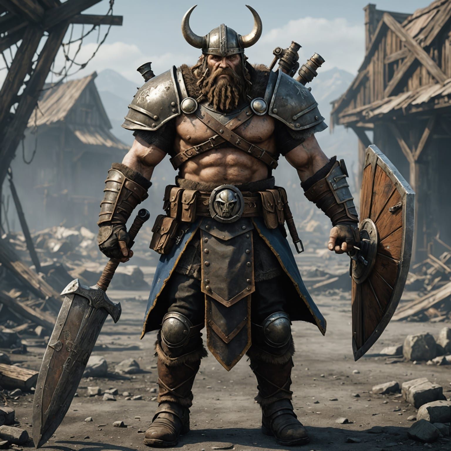 Fallout Viking: Tyr in Apocalyptic Wasteland