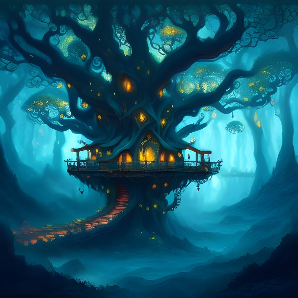 Whimsical Treehouse Village on Ancient Oak