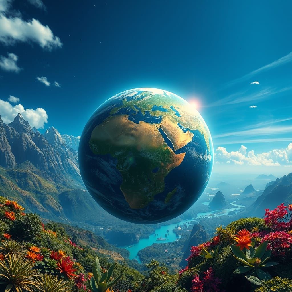 Earth: A Hyperrealistic Ecosystem Free from Humans