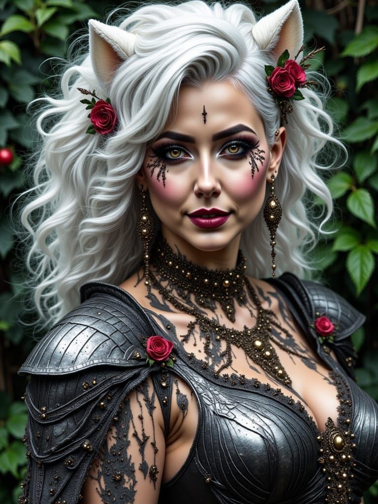 Goth-Punk Pixie in Chainmail Armor