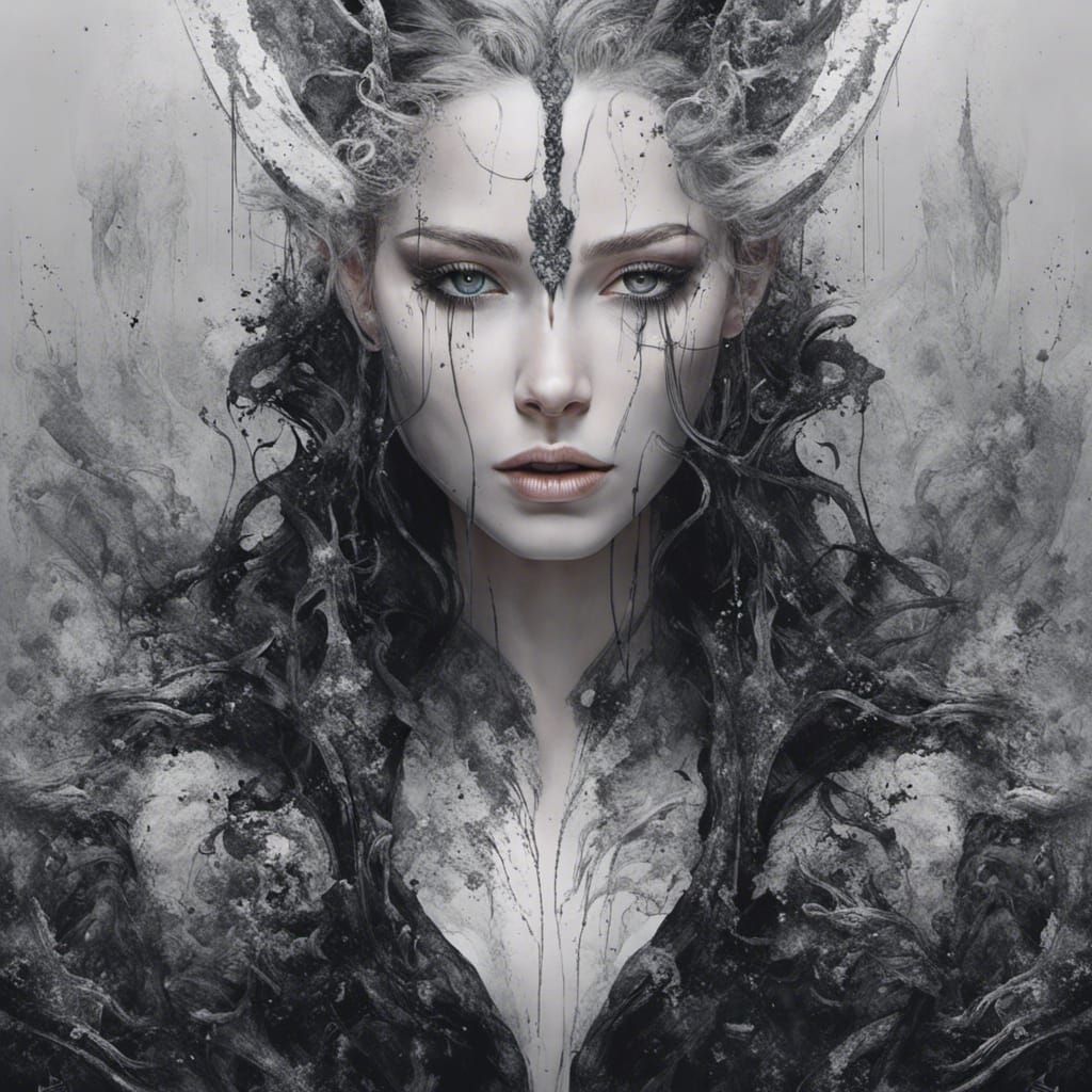 Black and white ink