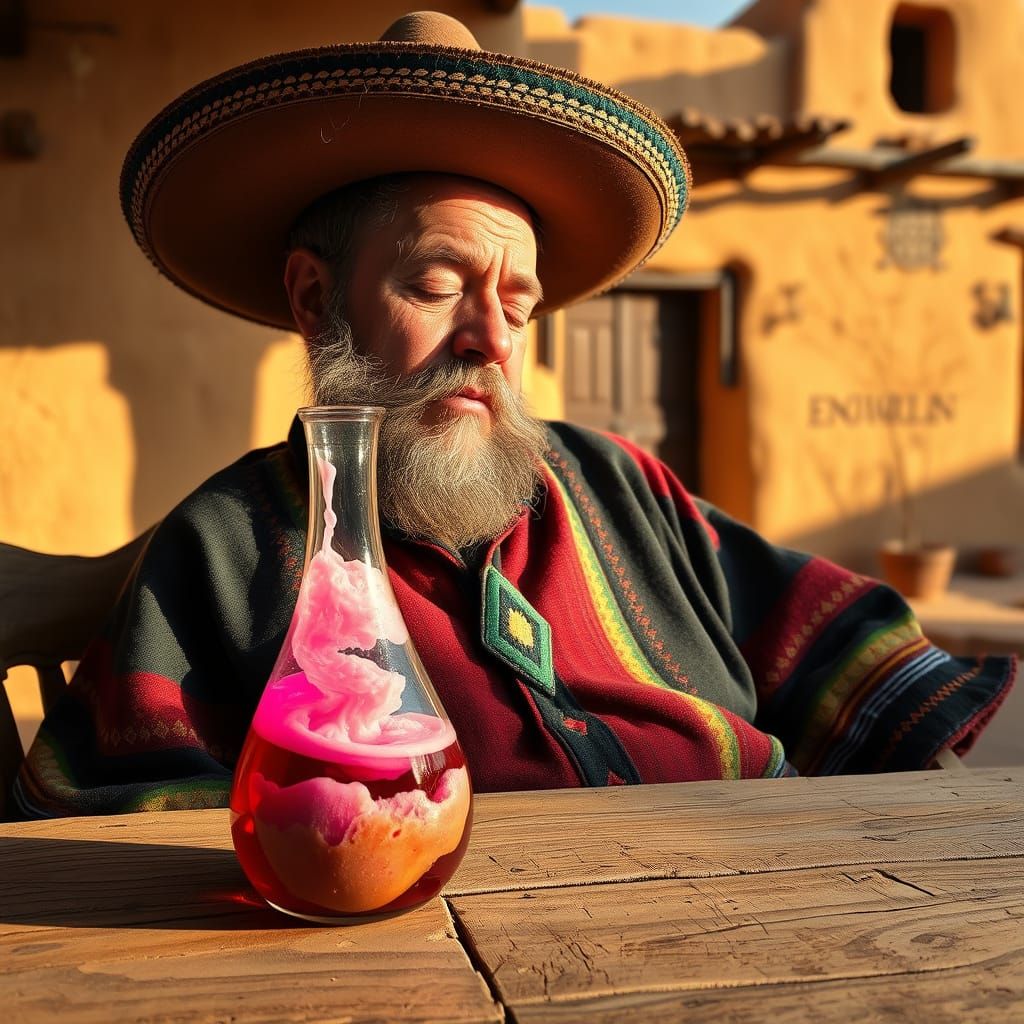 A Mid-50s Gentleman's Serene Siesta in a New Mexican Village