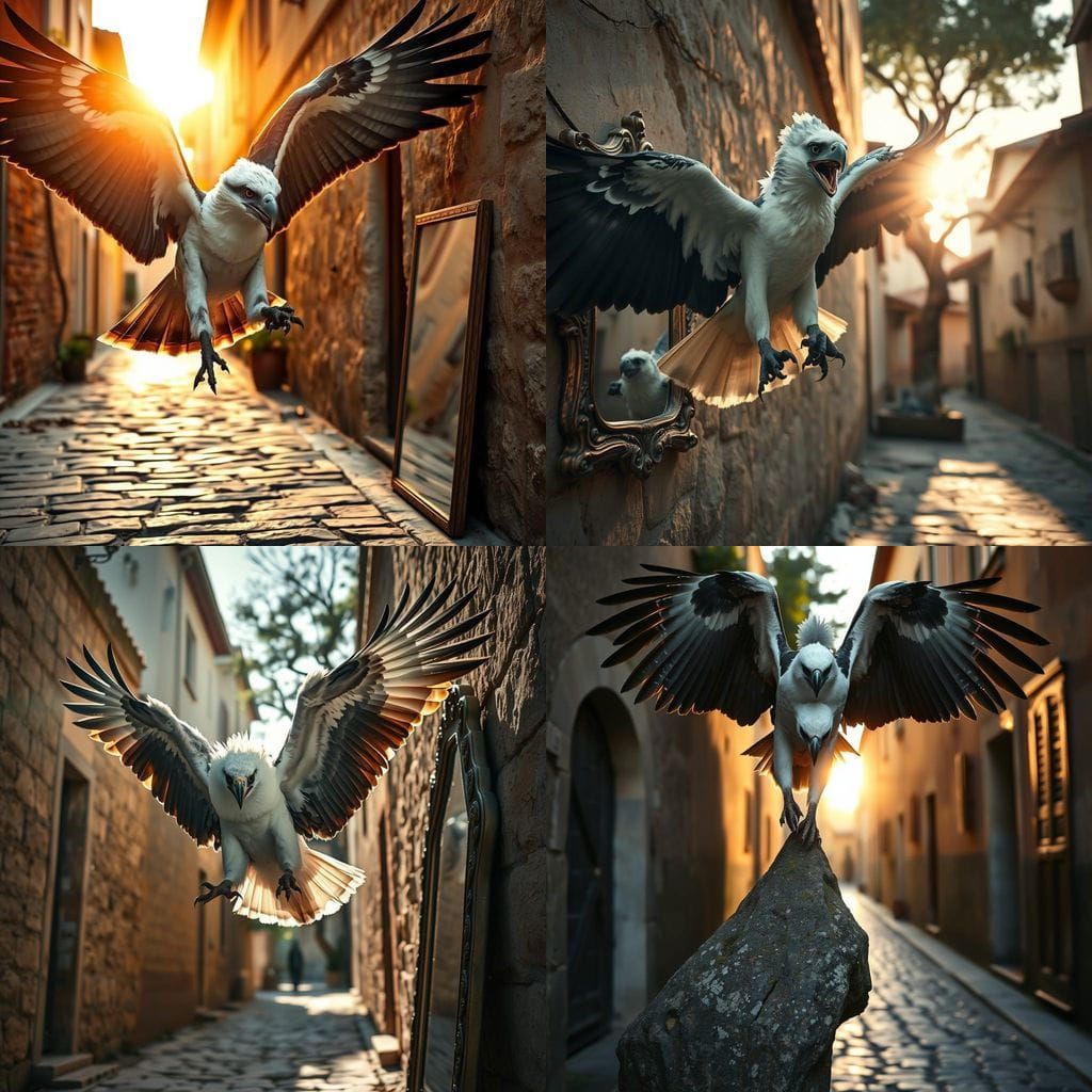 Regal Harpy Eagle Charges in Awe-Inspiring Mirror Confrontat...